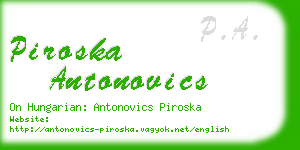 piroska antonovics business card